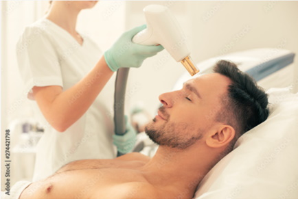 Laser skin treatment, which goes well with PRP