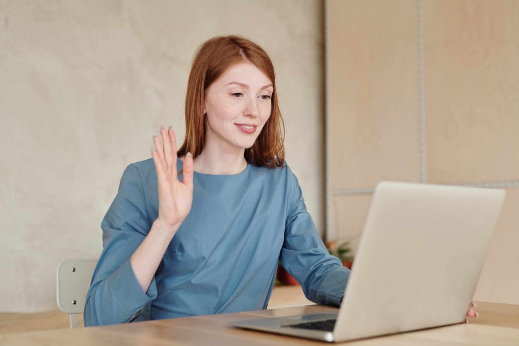 Woman on Video Conference, one example of the so called "Zoom Boom"